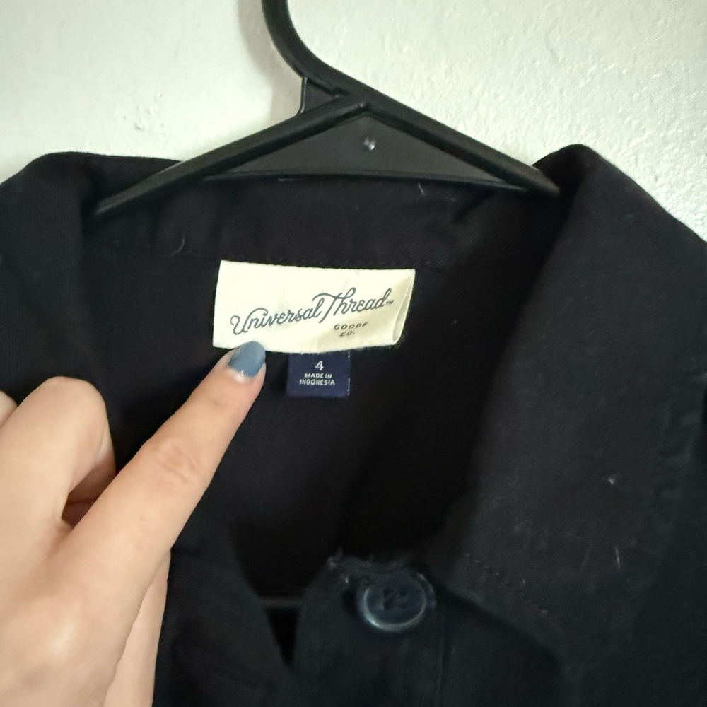 Universal Thread Black Long Sleeve Collared Jumpsuit - Picture 3 of 3
